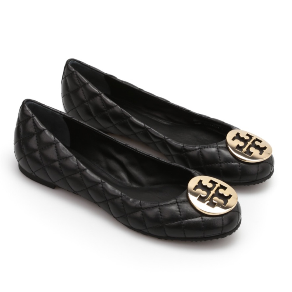 Tory Burch Quinn Quilted Patent Ballerina Flats